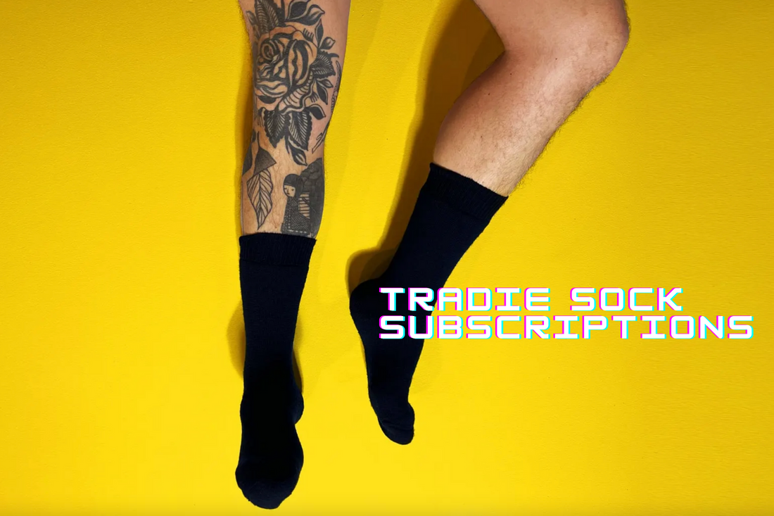 Say Goodbye to Holes: Keep Your Feet Protected with Our Tradie Sock Subscription!"