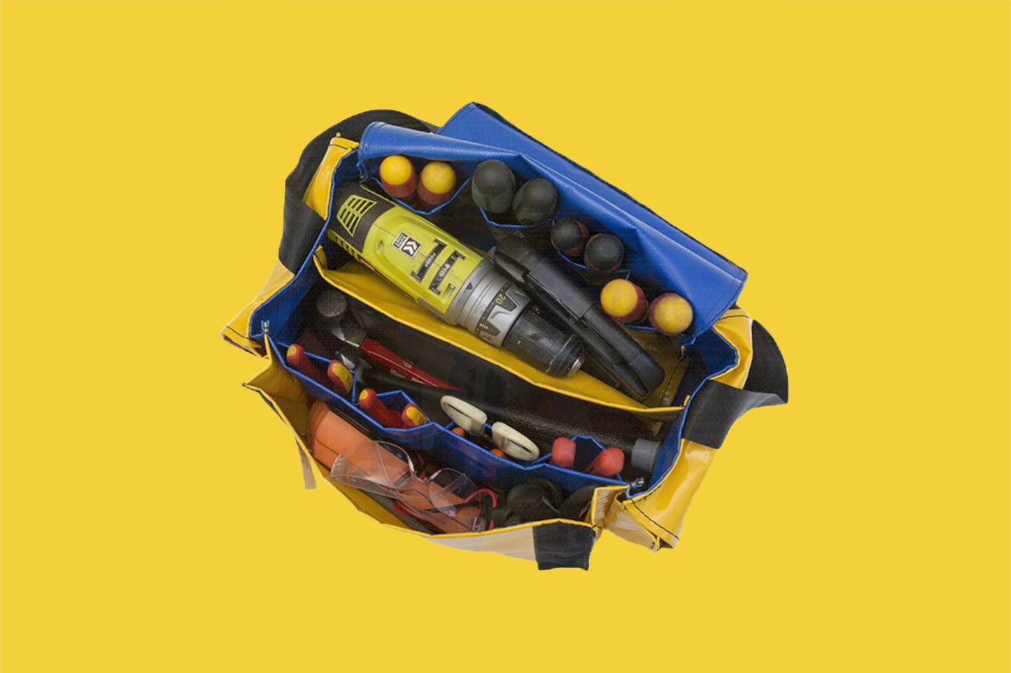 Blue & Yellow Heavy Duty Tool Bag MINI SPDBHMB